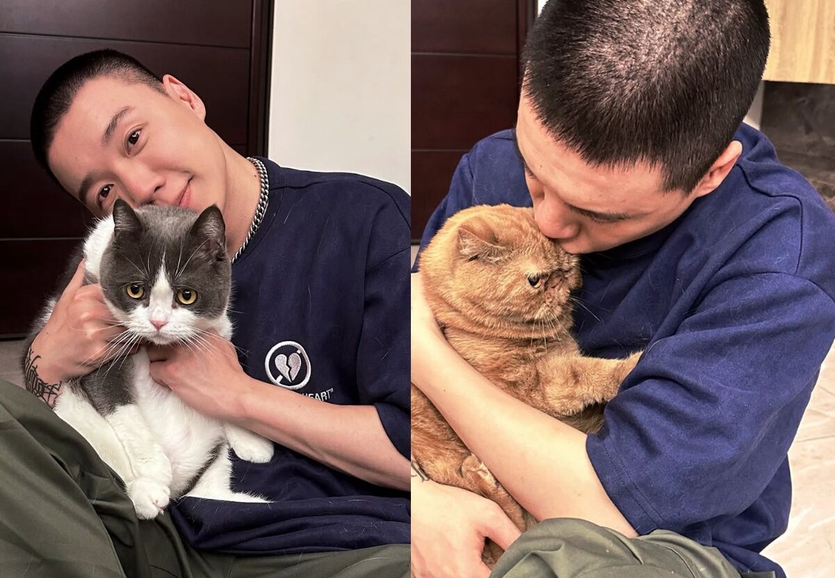 ▲Toyz突曬平頭抱貓照引發出獄猜測。（圖／翻攝自IG／toyzlol）
