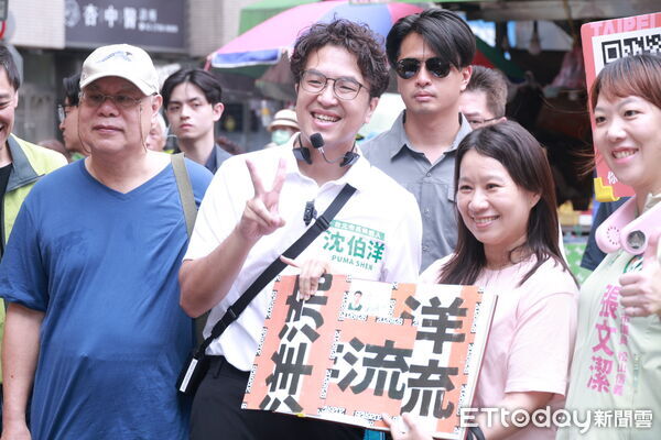 ▲▼沈伯洋 永春市場拜票。(圖/記者周宸亘攝)