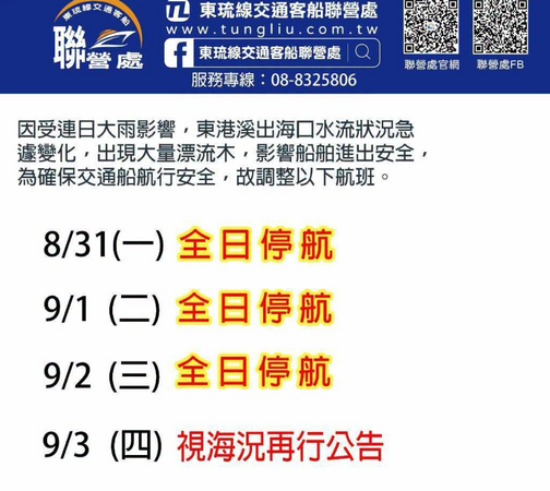 暴雨釀災！大量漂流木塞爆東港溪出海口 東琉線交通船停航3天