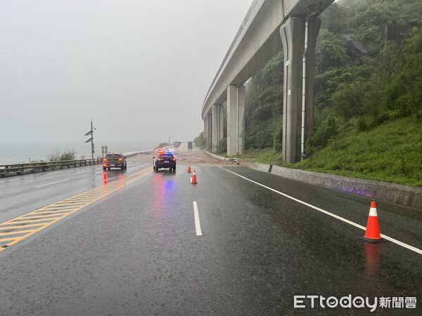 ▲台9線403至404公里路段31日受降雨影響發生土石流。（圖／記者楊晨東翻攝）