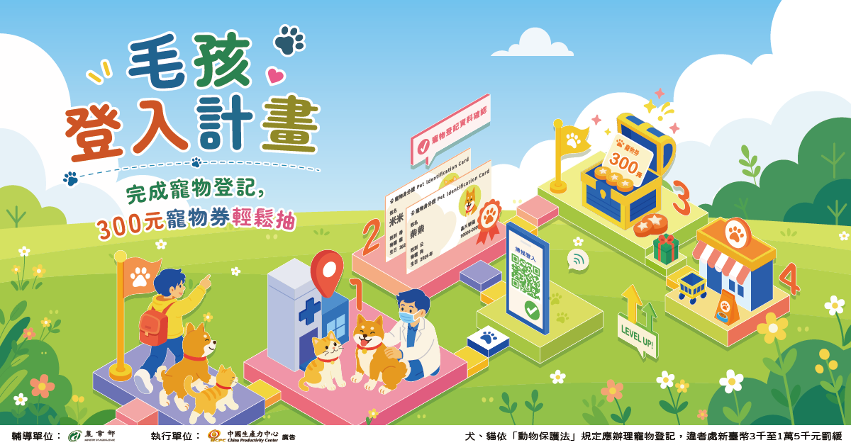 ▲▼寵物,寵物登記,貓,狗,毛孩登入計畫,農業部,抽獎,健檢。（圖／農業部提供）