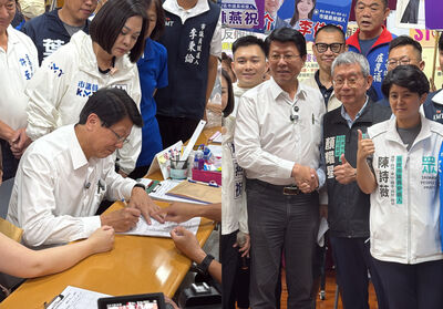 今登記參選展藍白合氣勢 謝龍介:在野攜手翻轉台南