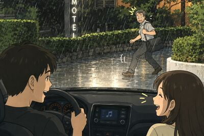 男女開車離開摩鐵「下大雨+聊天太嗨」2度撞輾　無辜行人慘死