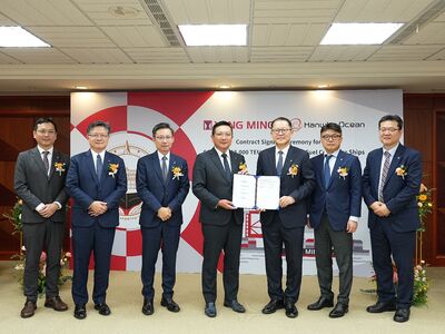 陽明海運6艘1.3萬箱LNG新船 韓華海洋取得訂單