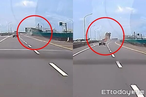▲▼             雲林台78線高斗車爆胎失控，衝到對向撞上半拖車。（圖／Threads@angel321025授權使用）