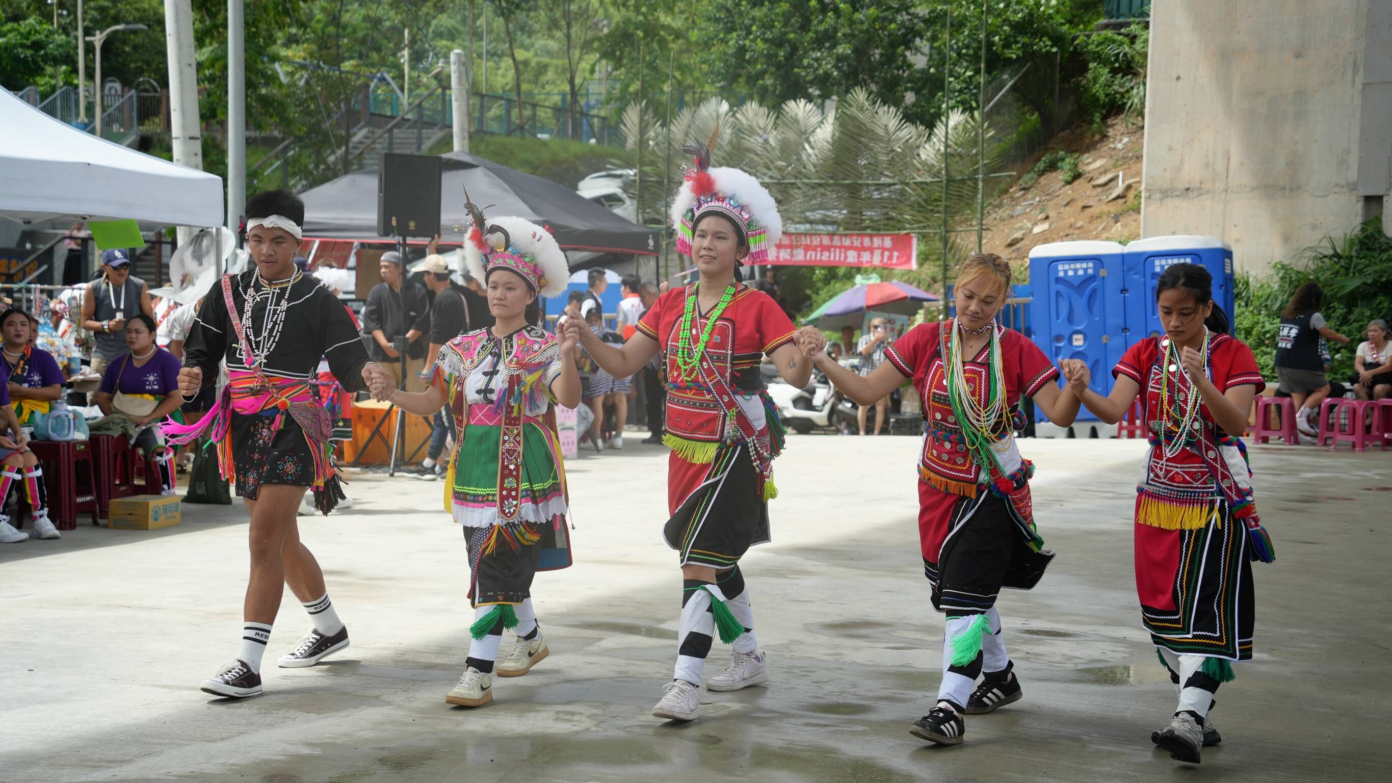 ▲基隆安樂區原民專屬場地啟用首辦豐年祭。（圖／記者郭世賢翻攝）