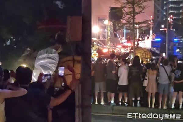 ▲▼《大象來了……》表演活動吸引許多民眾到場圍觀。（圖／民眾提供）