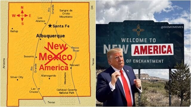 不要Mexico！川普改名新花招 新墨西哥州變「新美國」