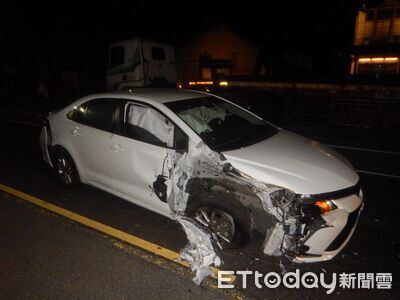 台中BZD毒駕男自撞聯結車　削掉一大片板金...命大逃劫超驚悚