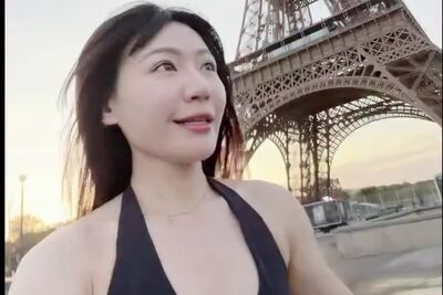 台灣正妹「巴黎鐵塔」晨跑！　細看竟是女神立委