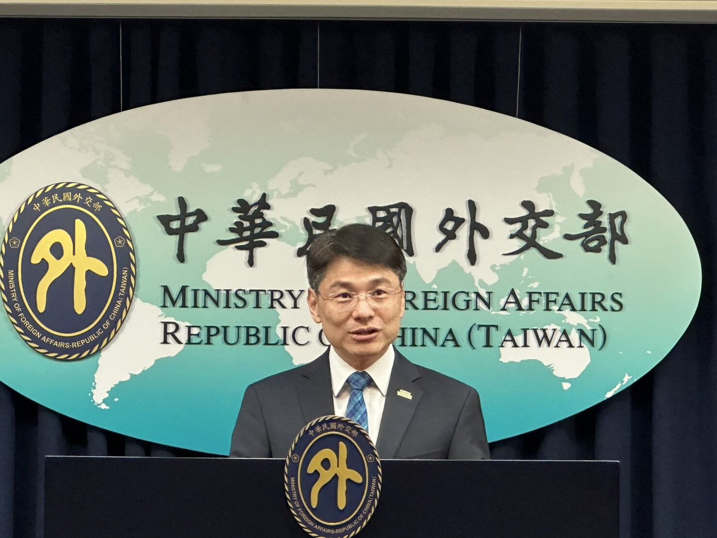 ▲▼外交部發言人兼公眾會執行長蕭光偉。（圖／記者詹詠淇攝）