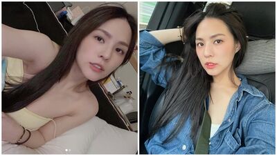 熊熊懷孕7個月「解放泳裝」身材超不科學!中空捧巨肚 四肢還是超細