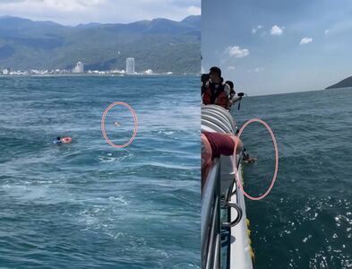 烏石港賞鯨船遊客落海!勇船員秒跳水救回....業者全船發紅包壓驚
