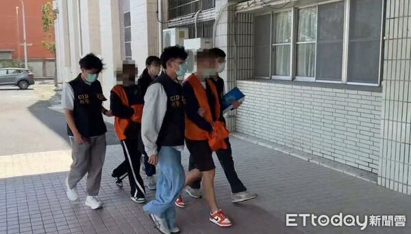 ▲南市刑大偵破台中一家汽車租賃業者涉嫌暗助詐團，拘提38歲彭姓老闆、40歲蔡姓妻子及23歲林姓員工3人到案。（記者林東良翻攝，下同）