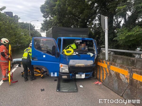 ▲▼新竹市68快速道路南寮往竹東(下武陵交流道)今(8日)發生一起車禍。（圖／記者永盛翻攝）