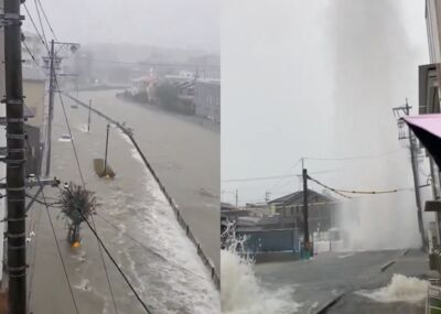 名古屋破紀錄豪雨!狂下104.5毫米雨量 鐵路、地鐵停駛