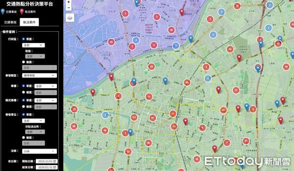 ▲台南市今年1至7月A1類交通事故造成99人死亡，較去年同期減少13人，市府要求持續精準防制。（記者林東良翻攝，下同）