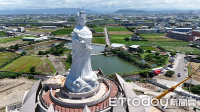 台中新地標!18層樓高「大安媽祖」來了 施工縮時影像曝