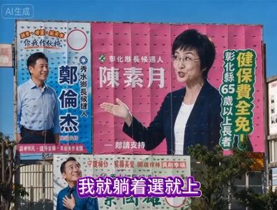 「躺著選就上」影片瘋傳!陳素月控AI深偽抹黑 競總已報案