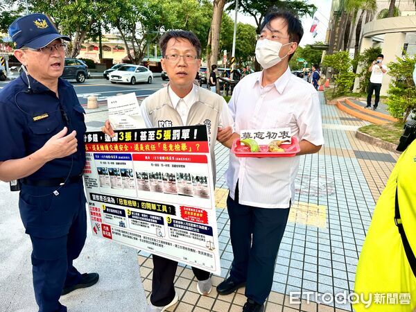 ▲台南市傳出民眾短時間內連續收到多張交通罰單,陳昌輝呼籲政府正視密集檢舉爭議。(記者林東良翻攝,下同)