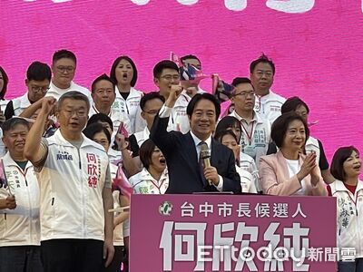 台中何欣純競總成立喊「3個第1、1個大」　賴清德現身力挺
