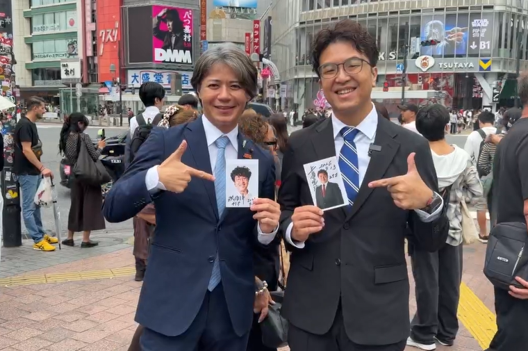 ▲▼民進黨台北市長參選人、立委沈伯洋貼出與知名親台派日本神戶議員上畠寛弘的合照。(圖/沈伯洋競總提供)