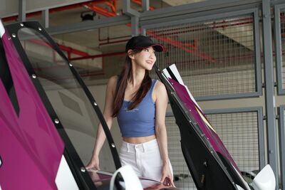 八點檔女星台中挑戰賽車高速甩尾! 一下車「狂找垃圾桶」GG了