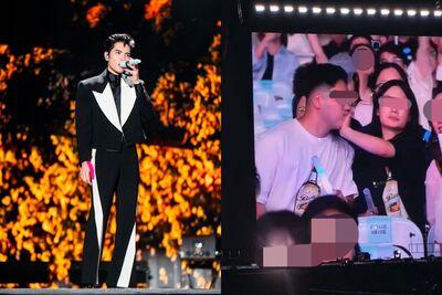 蕭敬騰演唱會Kiss Cam出事! 歌迷推開男友「轉頭親女生」爆分手