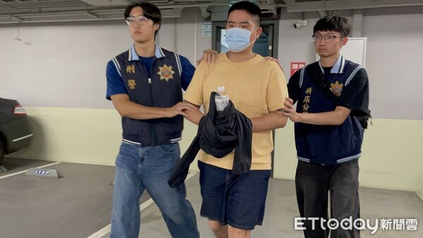 ▲▼陳男涉嫌借車協助張俊傑逃亡，警方逮捕漏夜偵訊後移送台北地檢署。（圖／記者陸運陞攝）