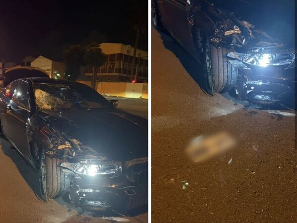 ▲台南市南區新樂路13日晚間發生車禍事故，消防局派遣3輛救護車到場，共將3名傷患送醫。（翻攝自台南大小事）