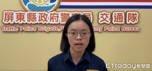 ▲交通隊分隊長黃郁雯說明救護車違規處理情形。（圖／記者陳崑福翻攝）