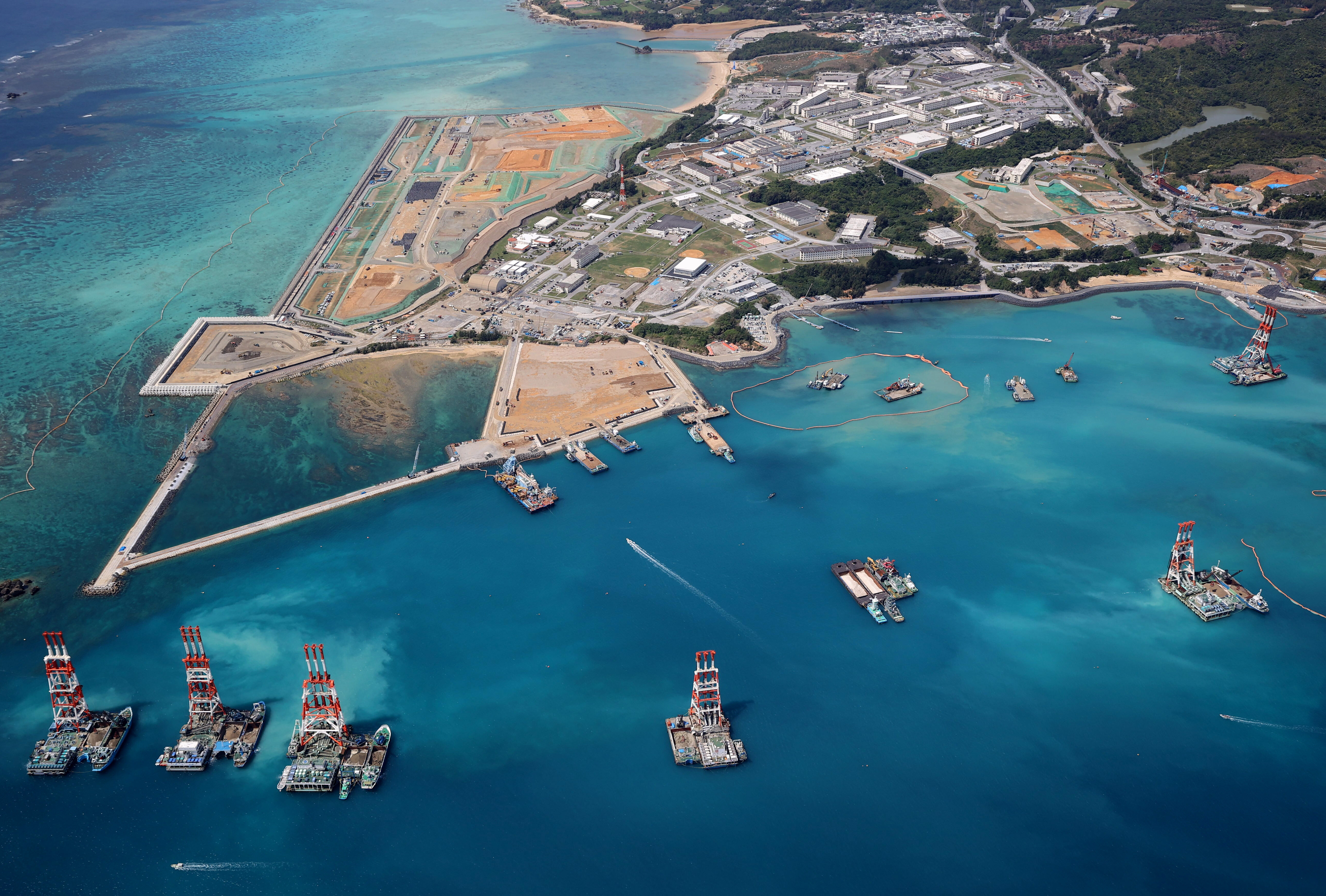 ▲▼日本沖繩縣名護市邊野谷海岸,普天間美軍基地計畫搬遷至此。(圖/達志影像/美聯社)