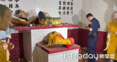 屁孩闖「基隆十八羅漢洞」狂炸塑像　拍片比讚喊：大將軍戰死了