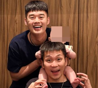 王齊麟突曬「一家三口」照!Rally騎李洋肩上 眾人甜喊:太幸福了