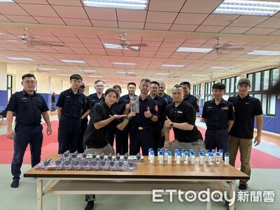 企業捐贈110份防護噴霧器 大武警強化員警執勤安全
