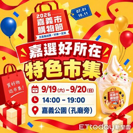 ▲▼    2026嘉義市購物節消費逼近8億！「滿千送百」2,500萬帶動2.78億消費！9/19-20特色市集綁手機條碼再送霜淇淋         。（圖／嘉義市政府提供）