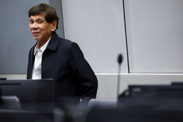 ▲▼81歲菲律賓前總統杜特蒂（Rodrigo Duterte）16日在荷蘭海牙出席國際刑事法院（ICC）聽證會。（圖／路透）