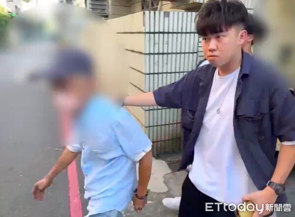 ▲▼新莊民安西路美甲店遭人砸店潑漆，警方循線在台中逮捕主嫌64歲蔡男             。（圖／記者陳以昇翻攝）