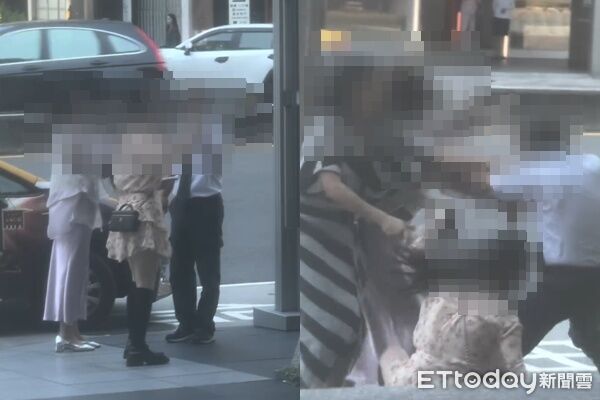▲▼            北捷市政府站外3名女子與計程車司機爆發衝突。（圖／Threads@chuanweixu授權使用）