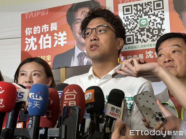 ▲▼民進黨台北市長參選人沈伯洋受訪。(圖/記者杜冠霖攝)