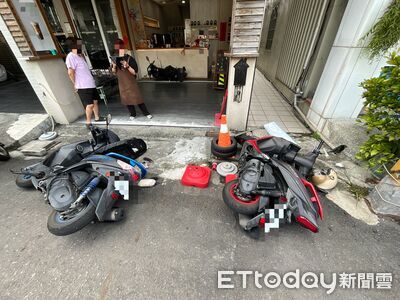 買冰出事了!高雄女騎車暴衝「撞破櫃檯」 吞無照罰單還得賠錢