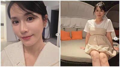 台八女神臨盆倒數!懷孕8個月「每晚睡覺都要擺陣法」:好奢侈喔
