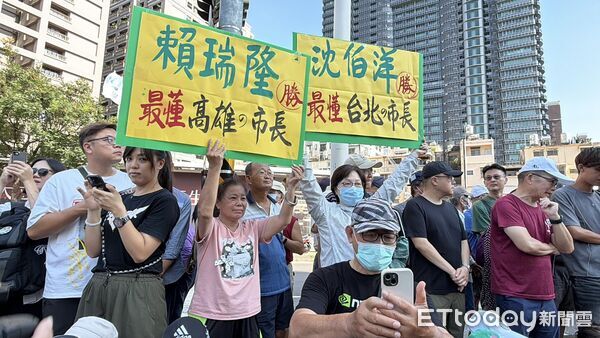 ▲▼沈伯洋今日到高雄與賴瑞隆合體。(圖/記者陳宏瑞攝)