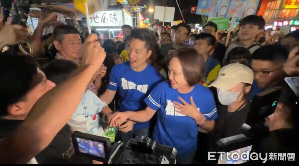 柯志恩合體蔣萬安3萬人挺 六合夜市擠爆支持者喊：賴瑞隆落選