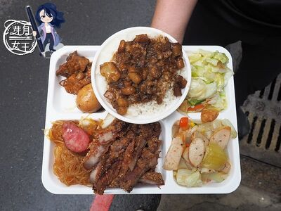 中壢140元爆量便當!澎湃肉量配大碗滷肉飯 內用餅乾無限拿
