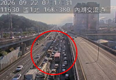 快訊/上班快改道! 國1「4車追撞」塞爆