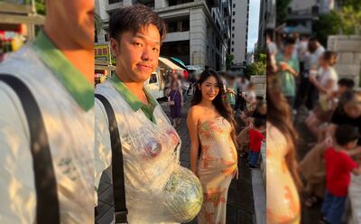 男星挺大肚1天 「一躺床流淚了」曝原因:太太辛苦了