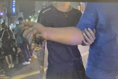 火氣大!彰化不二坊排隊男與騎士互嗆 員警火速到場隔開平息