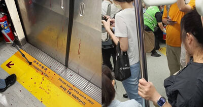 北捷車廂濺血!板南線通勤擠爆 女勸男「不要講電話」挨揍