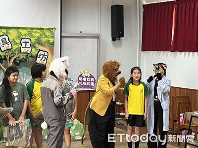 森林動物上演「慣老闆」故事 台南下營國小50多名師生看戲學勞權